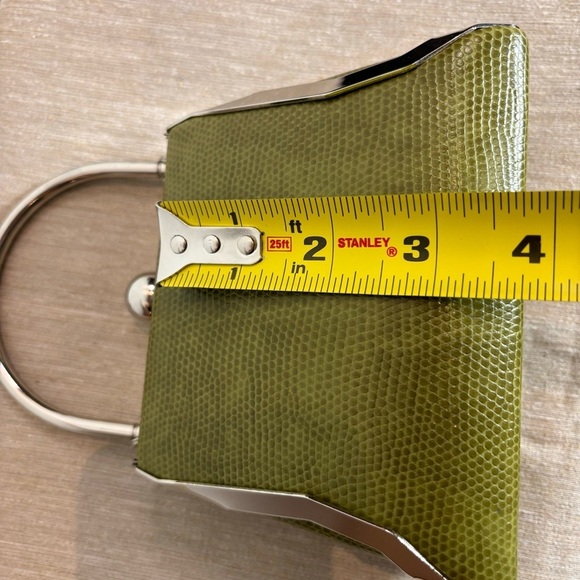 BIJOUX TERNER Faux Leather and Metal Hard Shell 3 Compartment Mini Handbag Purse - Picture 3 of 7